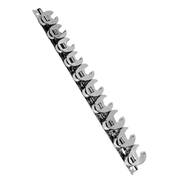 3/8" Drive, Metric, Mtrc Flare Nut Crowfoot Wrench Set, 10PCS, Flare Nut